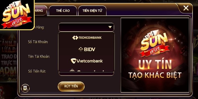 Cách rút tiền Sunwin
